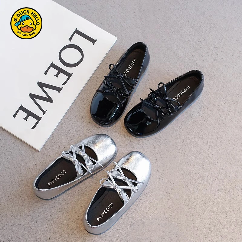 小黄鸭女童儿童公主鞋玛丽珍单鞋子中大童芭蕾舞鞋2025春夏季新款