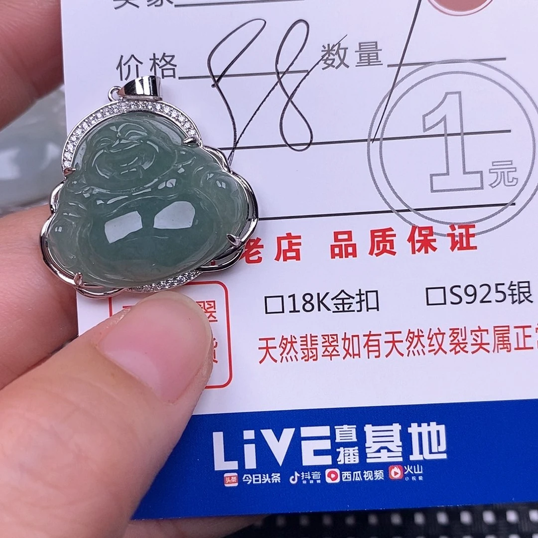 翡翠银S925镶嵌颈饰