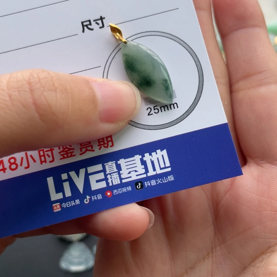 翡翠未镶嵌颈饰金扣小挂件