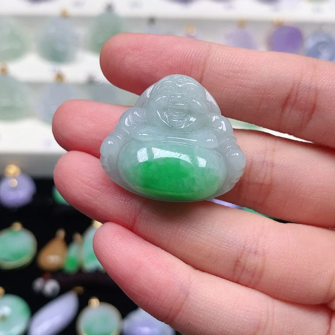 颈饰未镶嵌翡翠点**甜翡翠吊坠