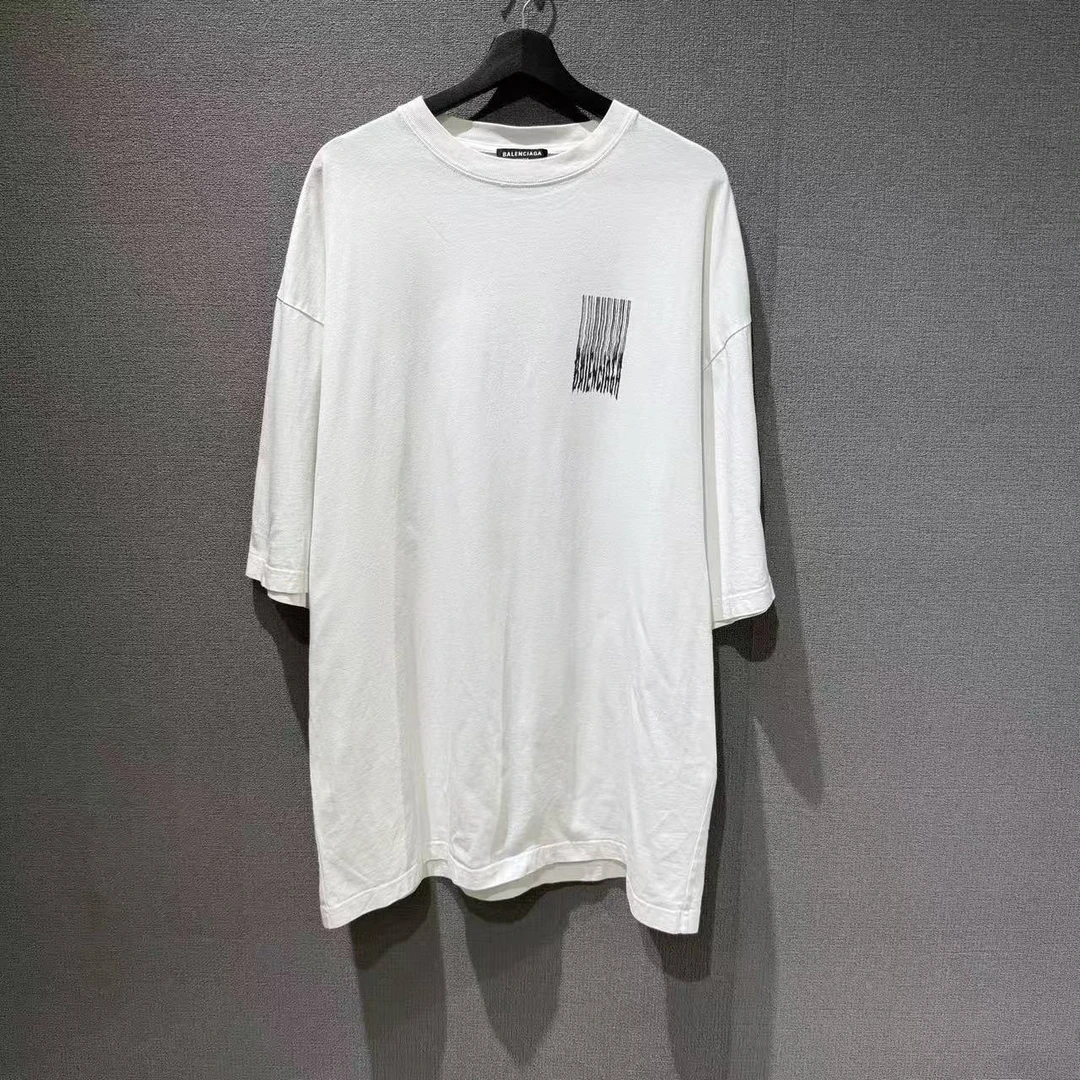 95新 Balenciaga/巴黎世家 (pm) 瀑布字母短袖T恤 95新S码/3707