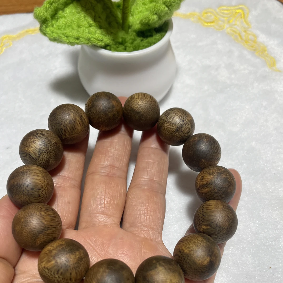 沉香沉香手串17mm28克高油高密花密凉甜感十足