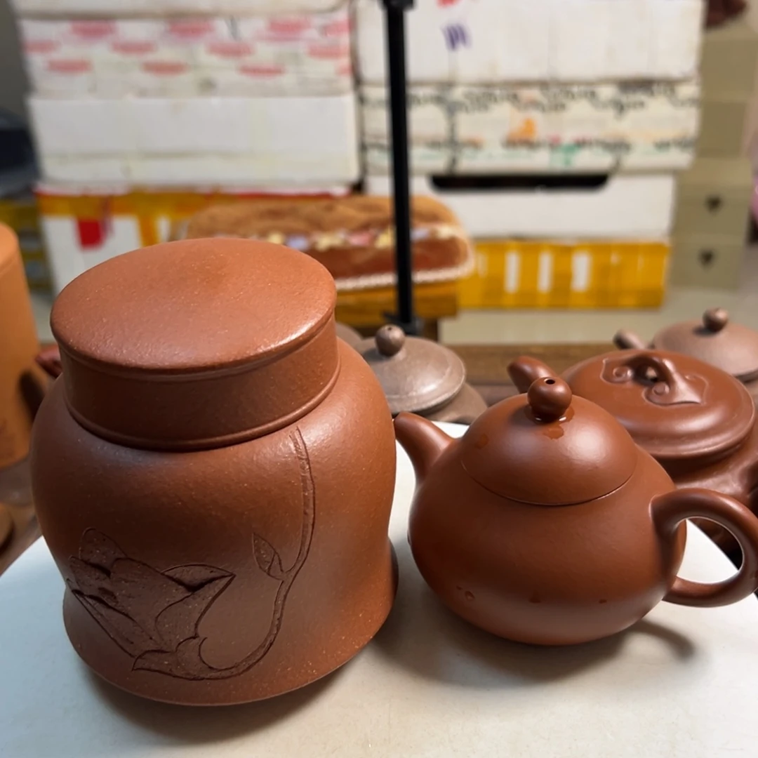 紫砂茶杯朱泥梨形150