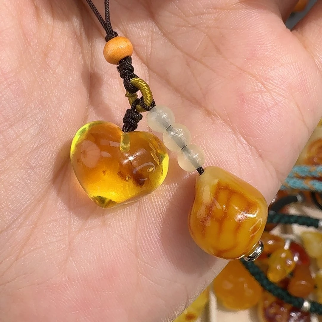 植物珀未镶嵌裸石我