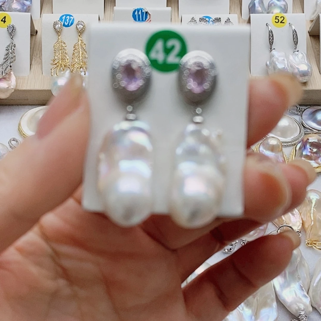 【闪购商品】淡水珍珠耳饰银S925镶嵌