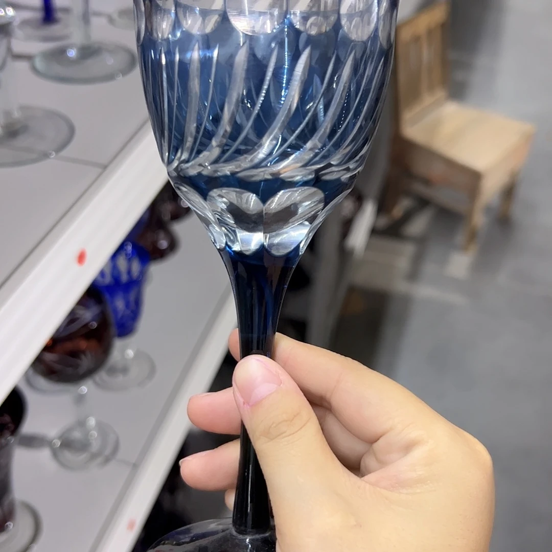 水晶玻璃平底款微瑕一个