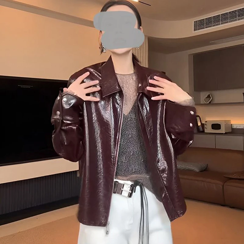 2025秋季新款独特超好看酷飒女皮衣外套高级感复古气质洋气上衣女
