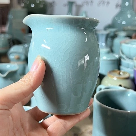 汝瓷开片大容量公道杯