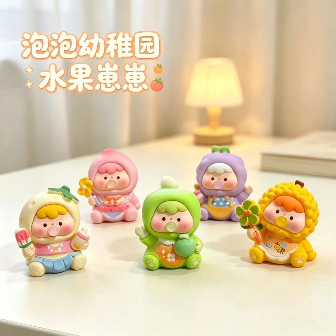 【泡泡幼稚园崽崽】可爱创意树脂车载桌面diy配饰手办模型