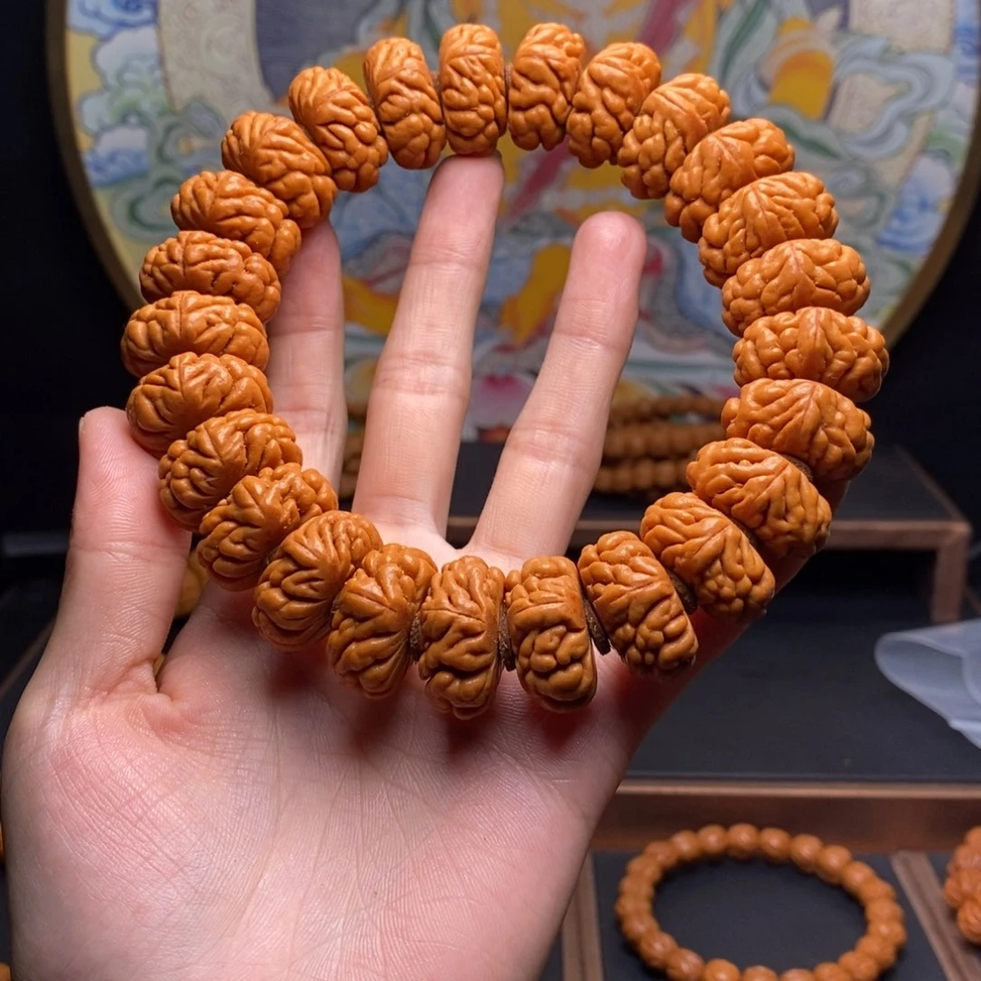 手串桃核龙纹桃核豹子头