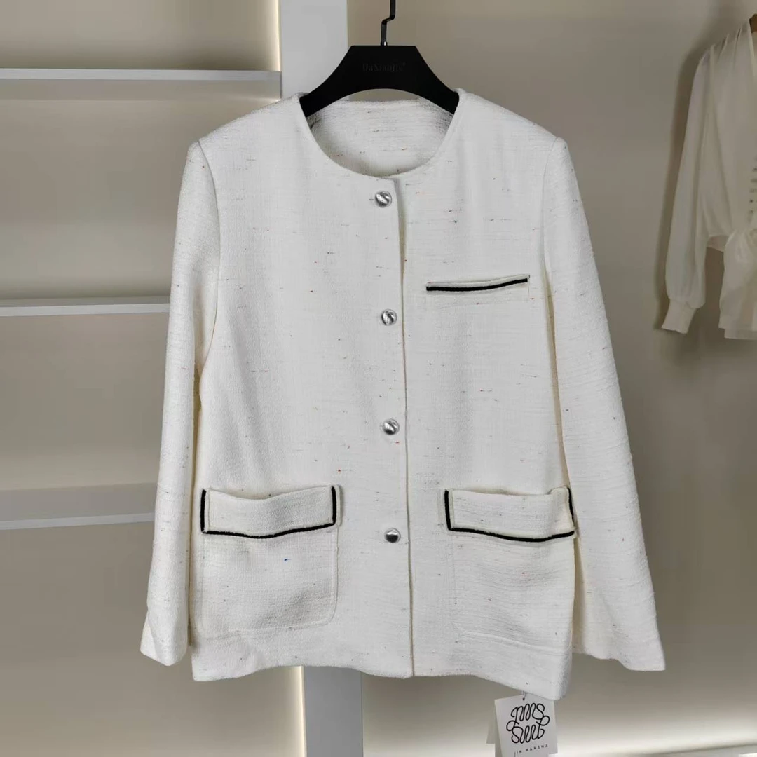 麦迪尚品  5041023  春秋气质时尚小香风短外套品牌折扣撤柜女装