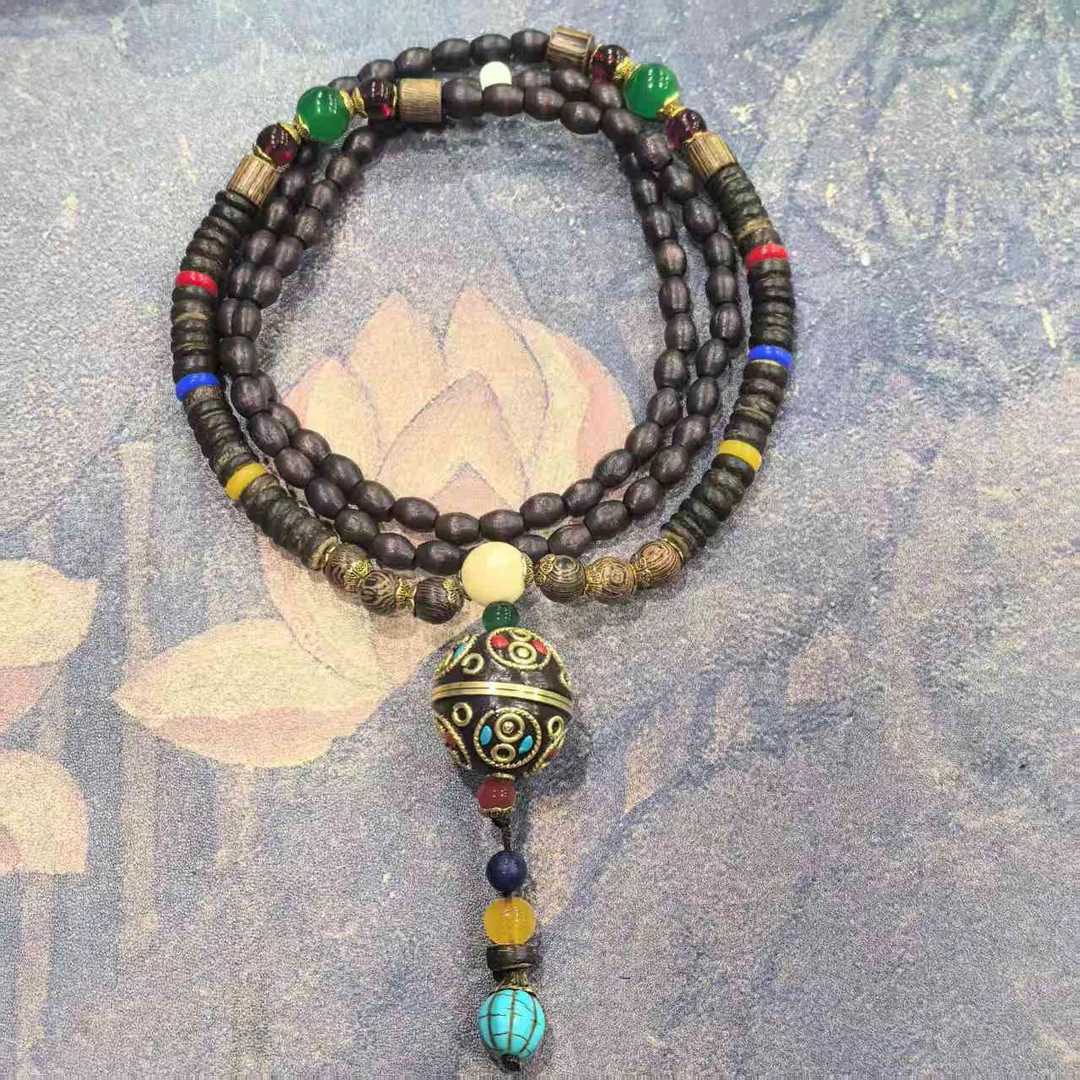 S1345-花梨木水滴珠6mm+吊坠