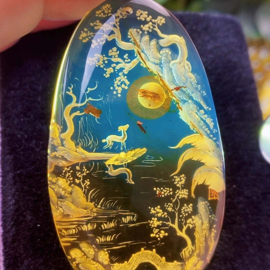 【闪购商品】琥珀（花珀）吊坠(不含链)未镶嵌