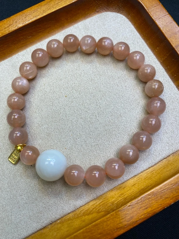 A675-李寻欢【太阳石7.8mm+暴富坠】精美单圈手链/手串-多样性发一