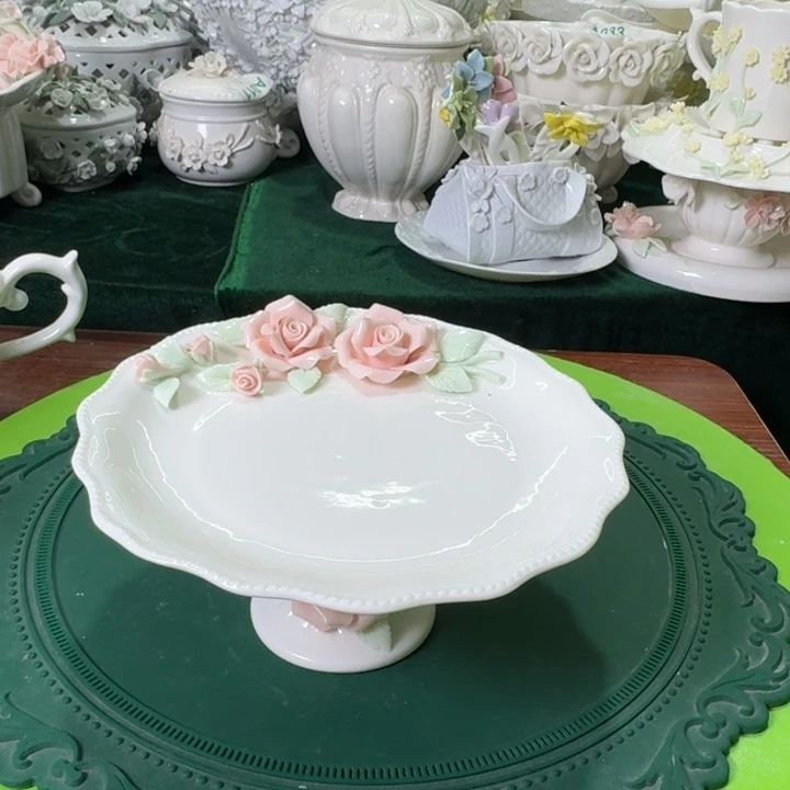 玫瑰花高脚蛋糕盘零食盘