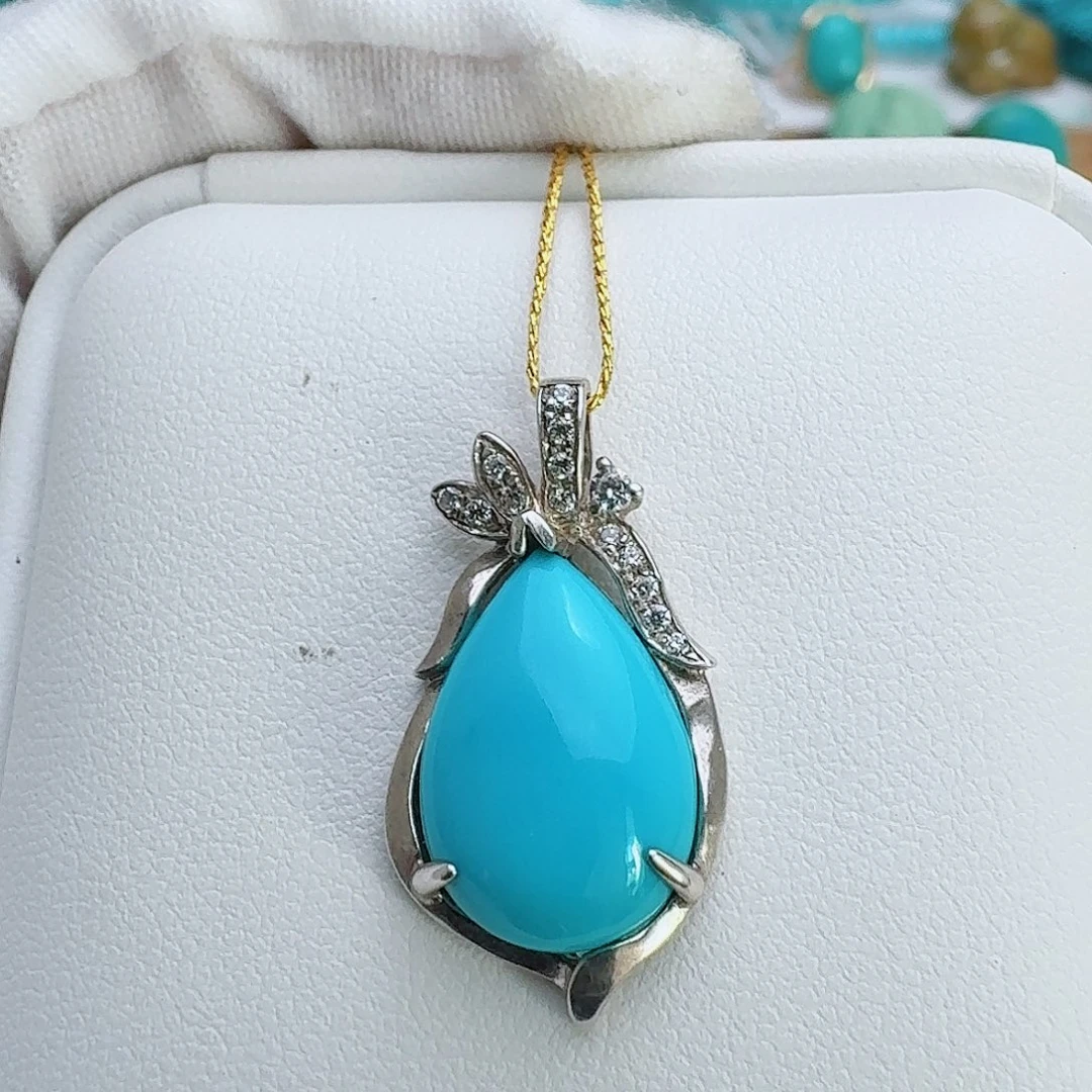 银S925镶嵌绿松石配饰