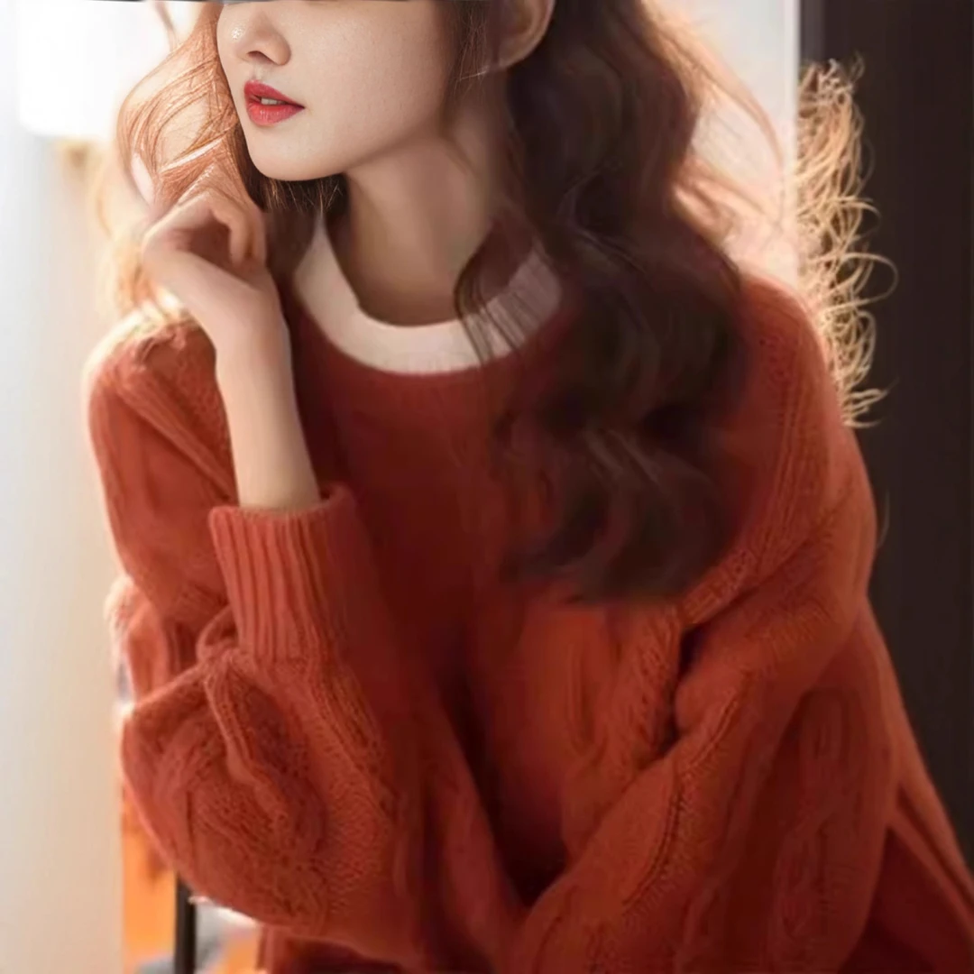 宽松型毛衣女士装秋冬季2025年新款洋气内搭慵懒风爆款上衣针织