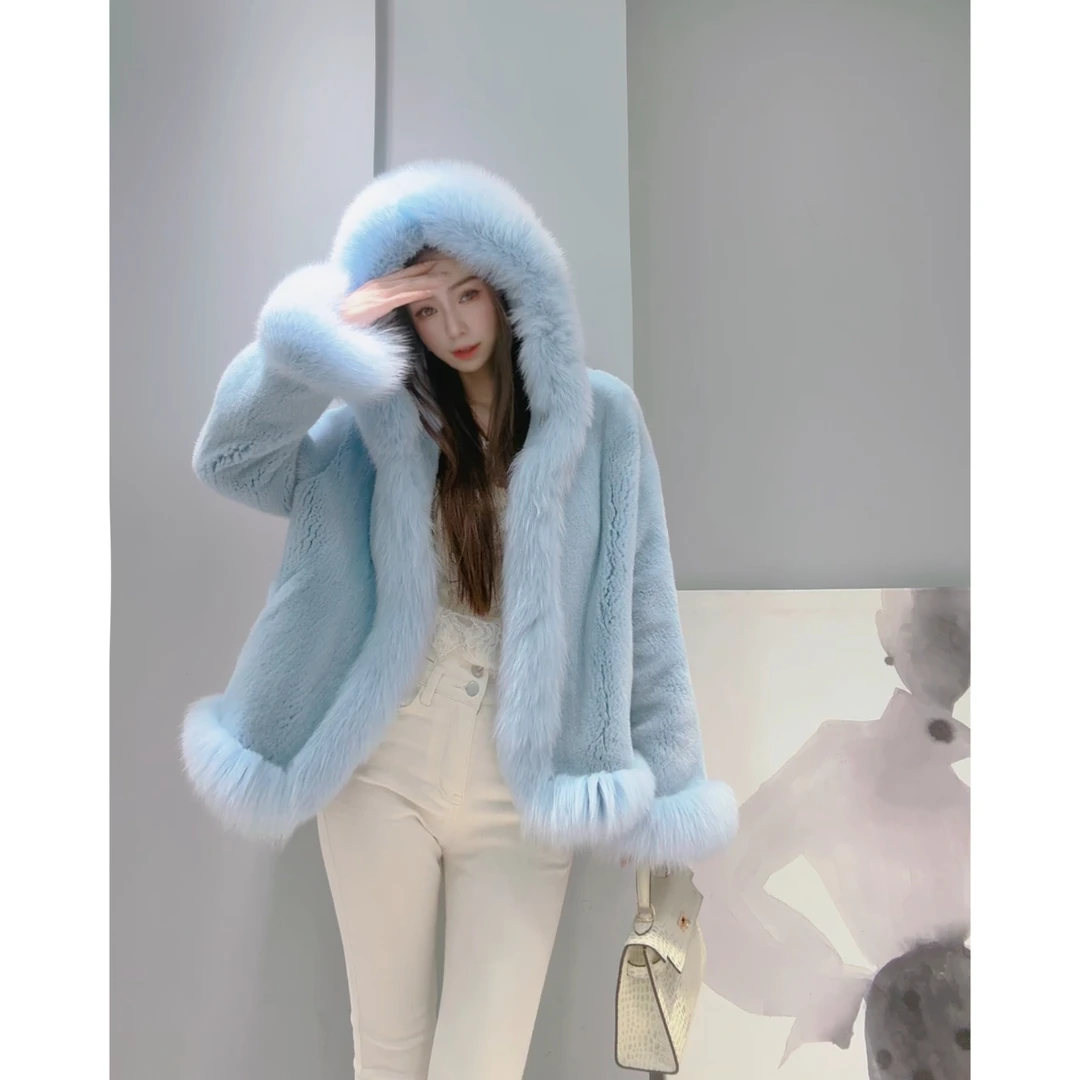 希屿  短款帽子进口紫金短二水貂皮草