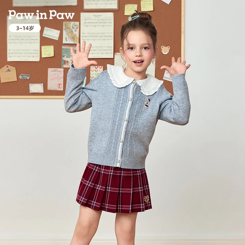 【达人专属】PawinPaw童装25年秋冬女童毛织开衫柔软保暖PCCKF4921E