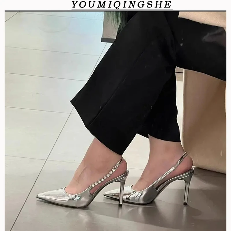 高跟鞋女款2025爆款洋气新款不累脚高级感网红百搭气质夏高跟凉鞋