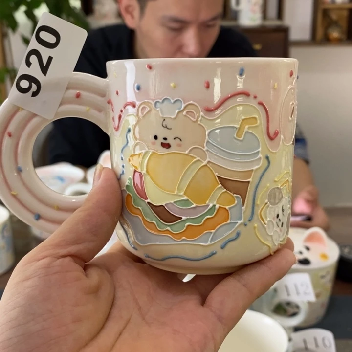 瓷片景德镇釉下彩手绘