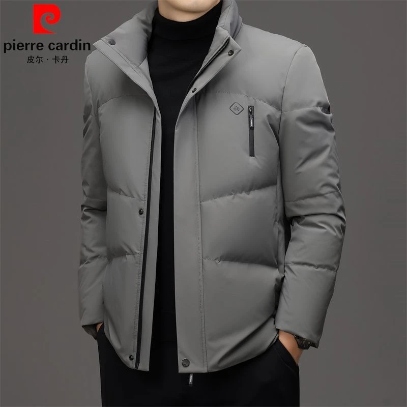 皮尔卡丹男士羽絨服2026年冬季新款休闲立领短款加厚保暖鸭絨外套