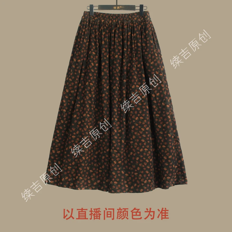 续吉出品5432｜沉香～｜高订印花小众秋冬季半身裙