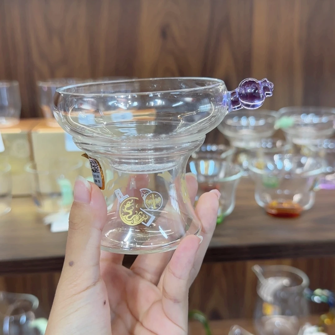 迷*禾器瑞币纹浅紫色福宁茶漏