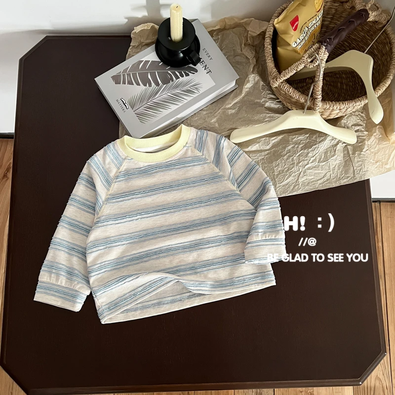 亲子装【百分百棉】郝叔童品男童新款长袖T恤2025春装韩系kkYS5122
