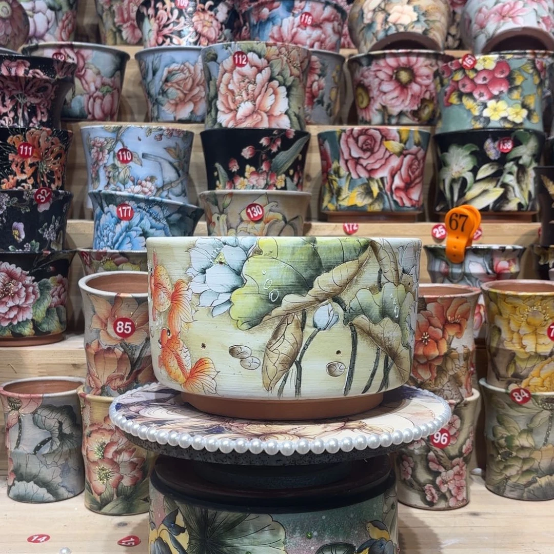 景德镇手绘花盆陶瓷20/13