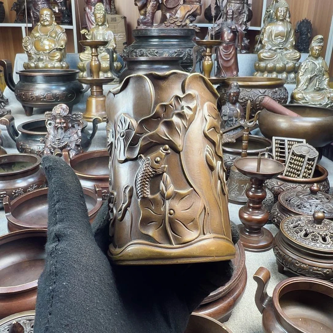 铜香炉铜摆件铜工艺品风水摆件