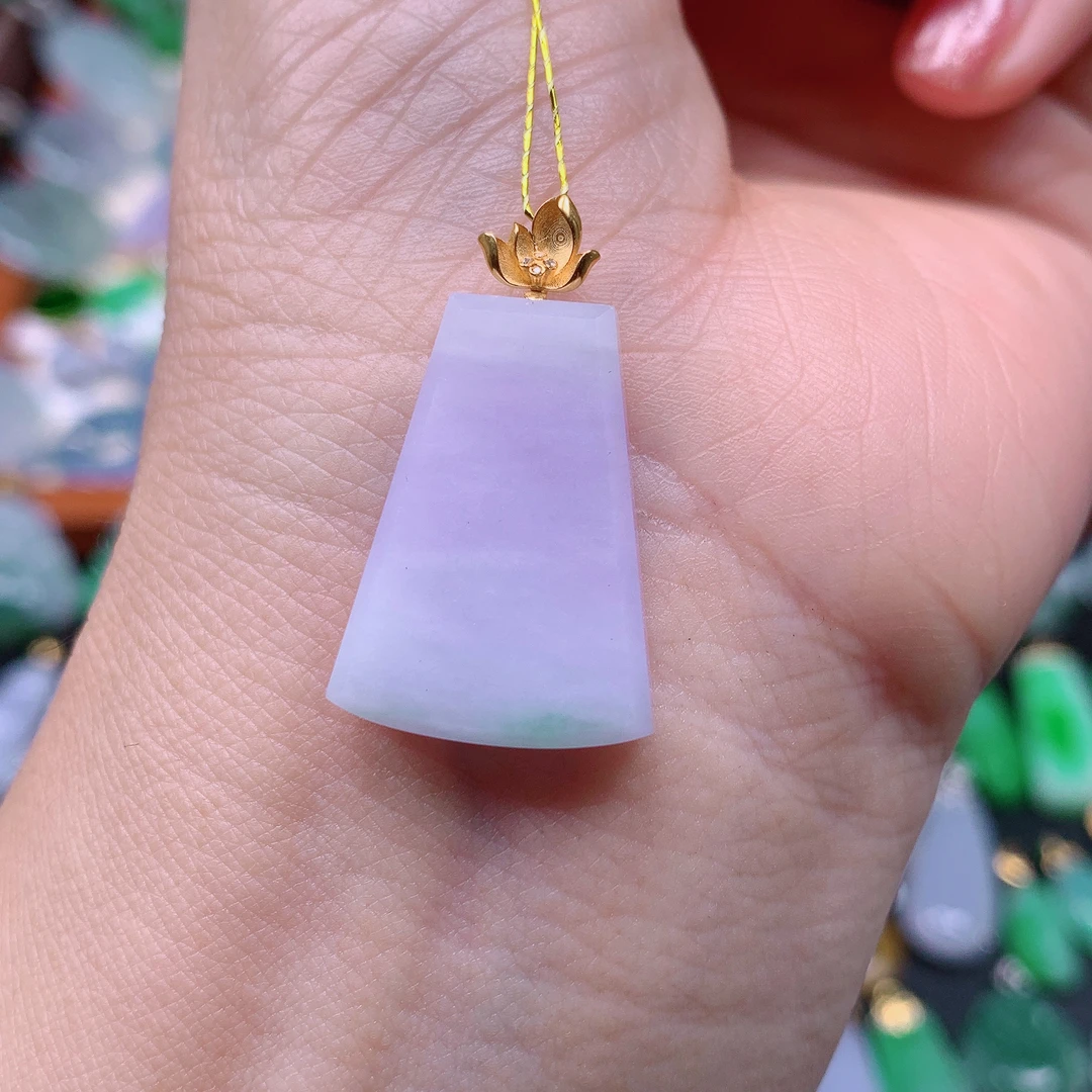 缅甸天然A货翡翠，紫罗兰无事牌 编号230/1230尺23-17.2-3.7