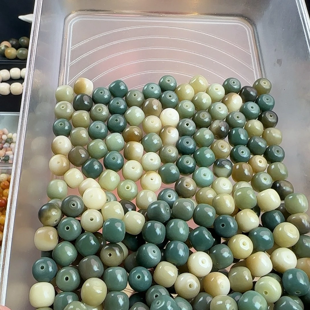 手串菩提根/象牙果卡12海盐蓝多宝桶238颗