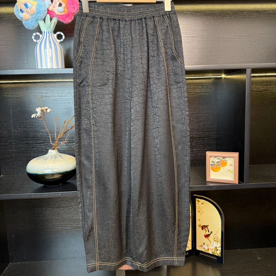 【明线镰刀裤】中式复古百搭镰刀裤2538