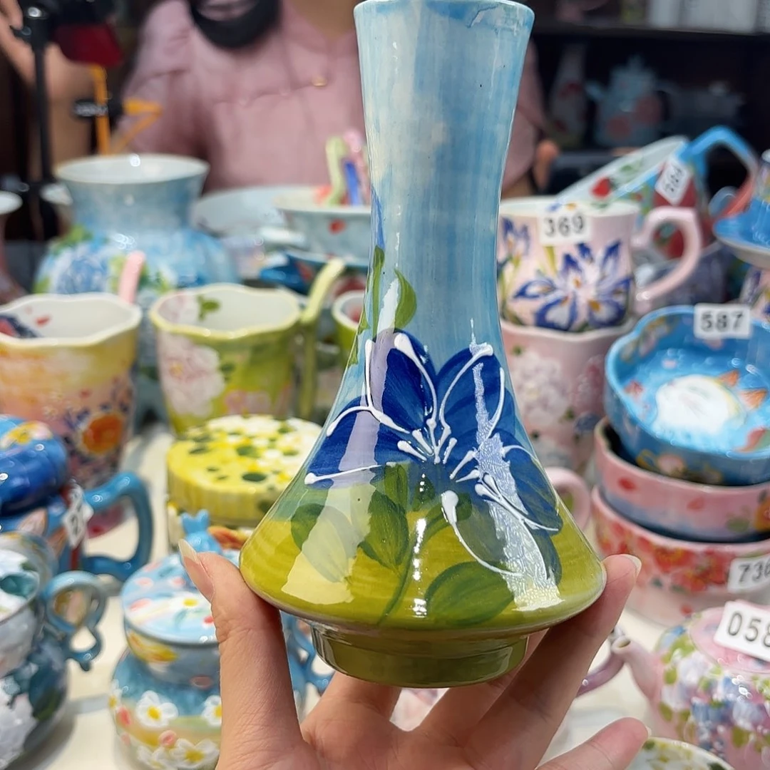 瓷片景德镇手绘高温釉下彩陶瓷茶具