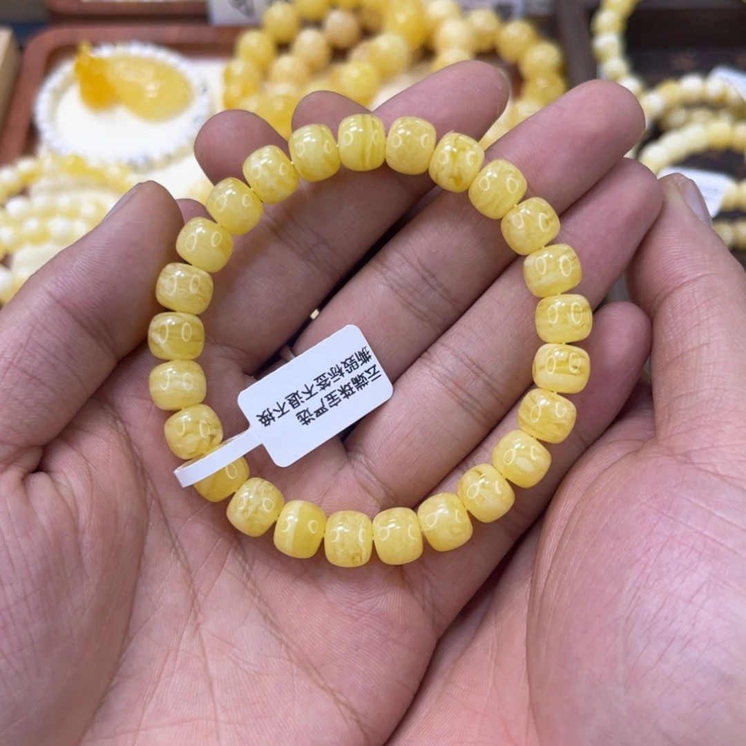未镶嵌蜜蜡珠宝奇石蜜蜡9.3mm虎皮妖花