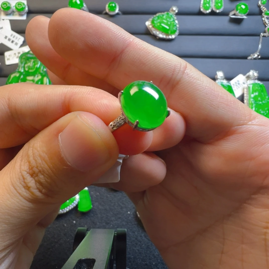 翡翠银S925镶嵌颈饰