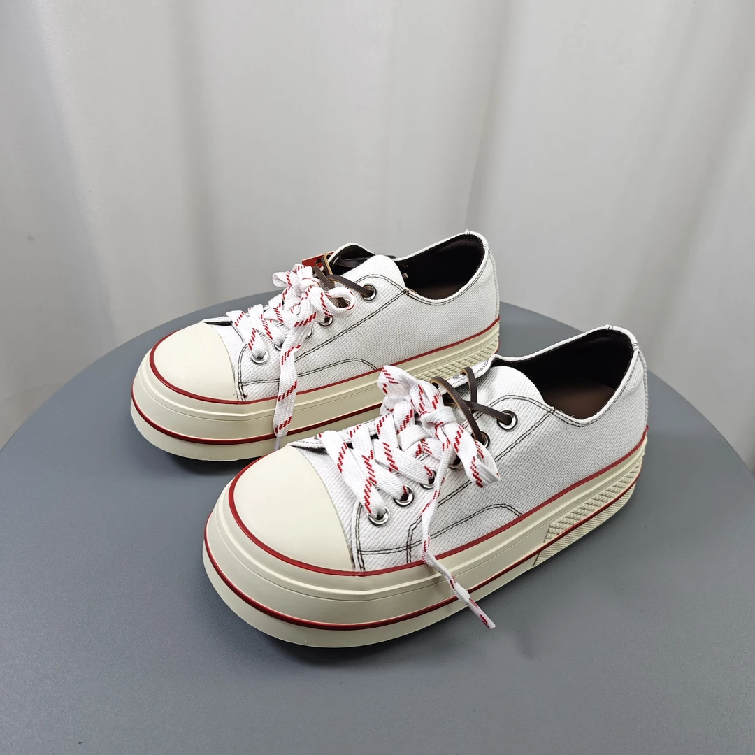 SGIRLTWTW小众韩版厚底帆布鞋女新款夏季圆头运动休闲半拖鞋板鞋