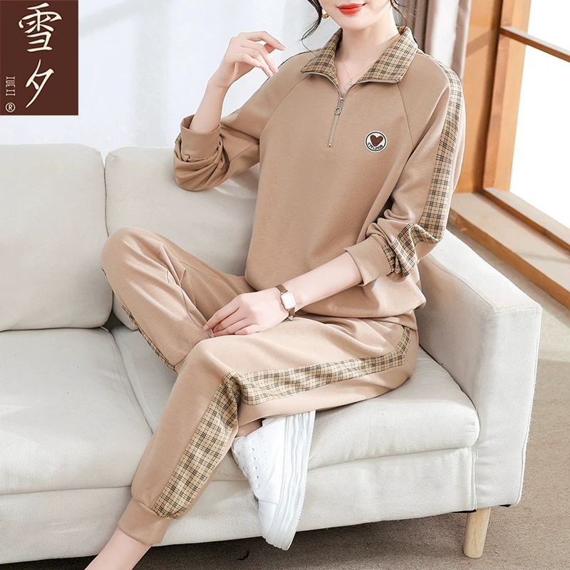 妈妈春装2025新款洋气运动服套装中老年女装40岁休闲卫衣春秋上衣
