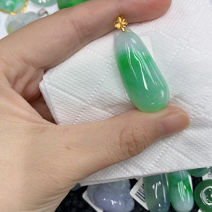 颈饰18K金镶嵌翡翠1244578899