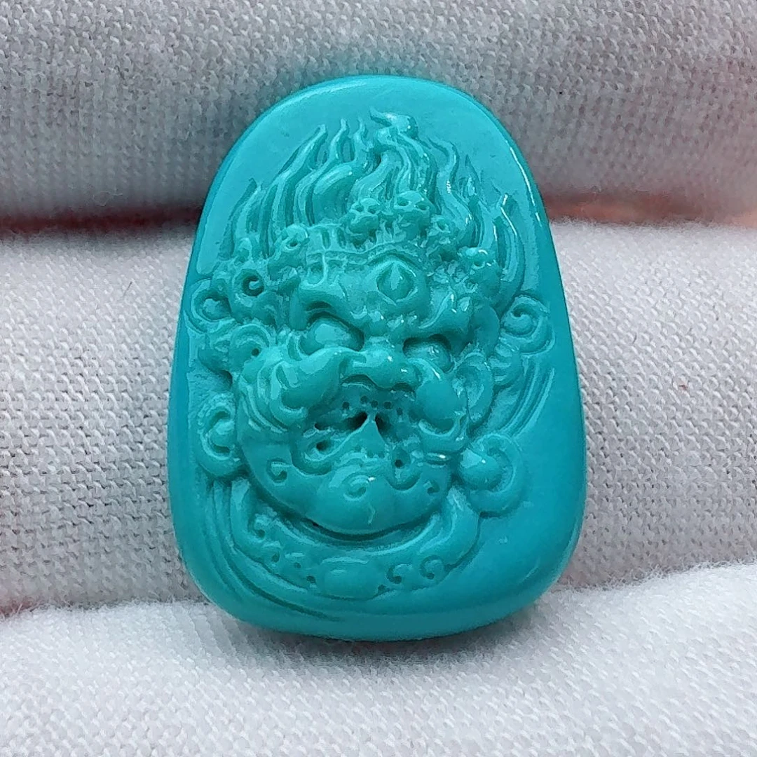 未镶嵌绿松石珠宝奇石玉化大黑天