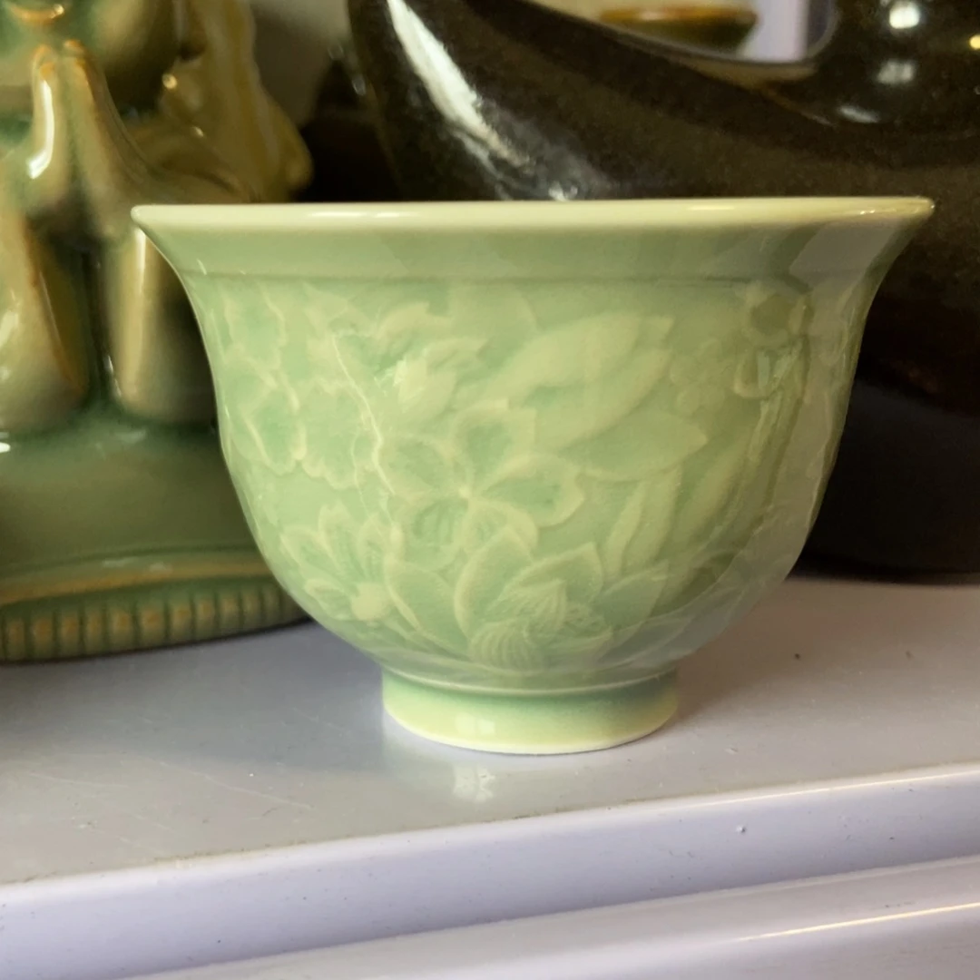 耀州窑福利款百花铃铛杯