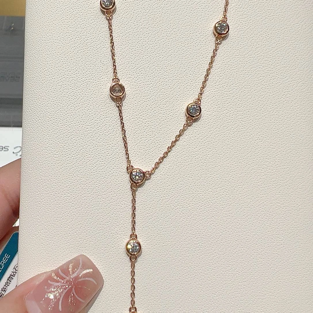 实验室培育钻石套链18K金镶嵌