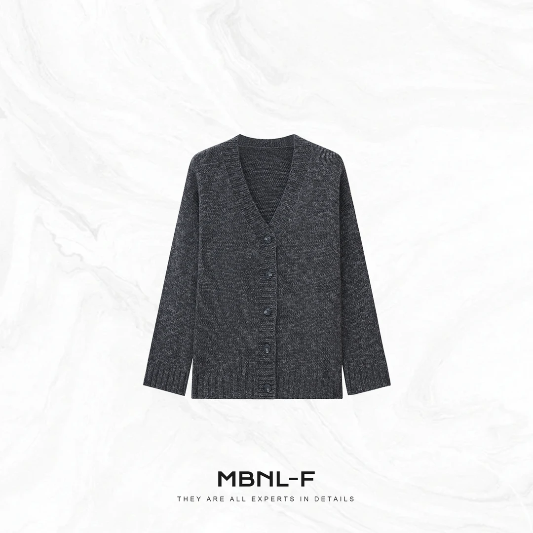 MBNL-F 绵羊毛定织条纹毛衣开衫 秦磊TH-MY115