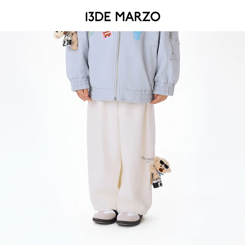 13DE MARZO童装 男女同款2025秋季新款宽松哈伦裤长裤卫裤