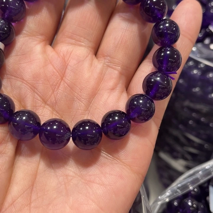 寒***淼水晶手链未镶嵌紫水晶手串不退不换