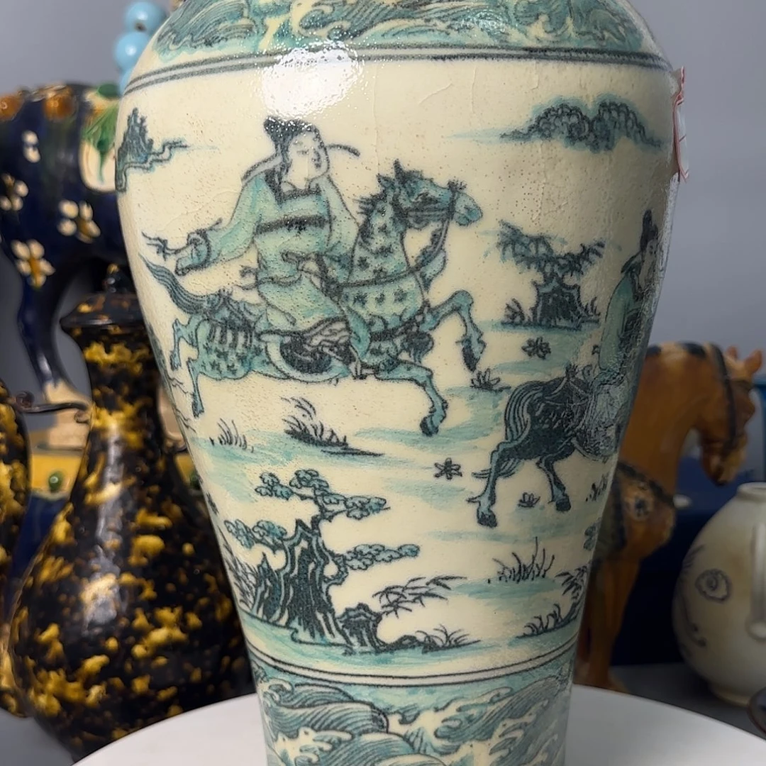 好***惜摆件全美品梅瓶美美美