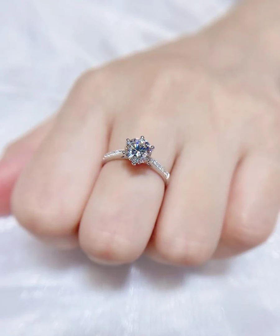 YF 女戒小蛮腰六爪1.0ct