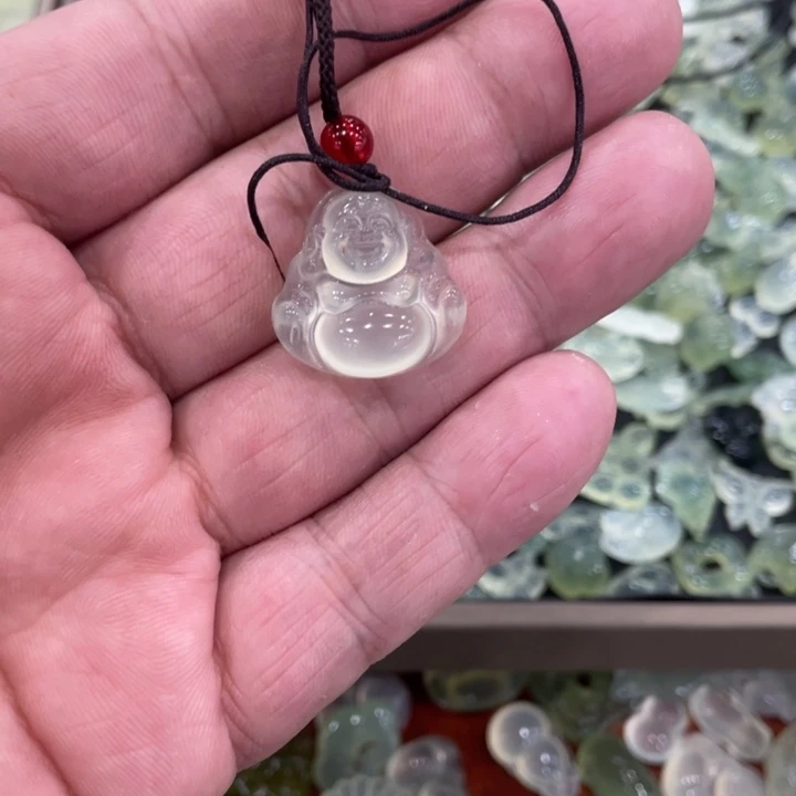 蛇纹石玉合金颈饰