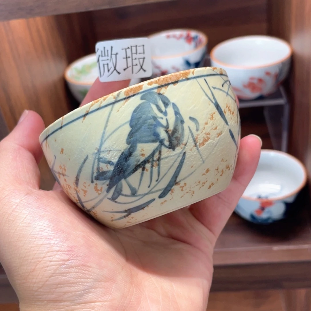 釉下手绘茶具微瑕